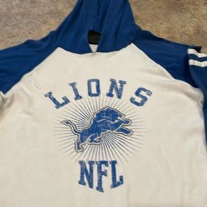 NFL Lions long sleeve hoodie vintage look size medium